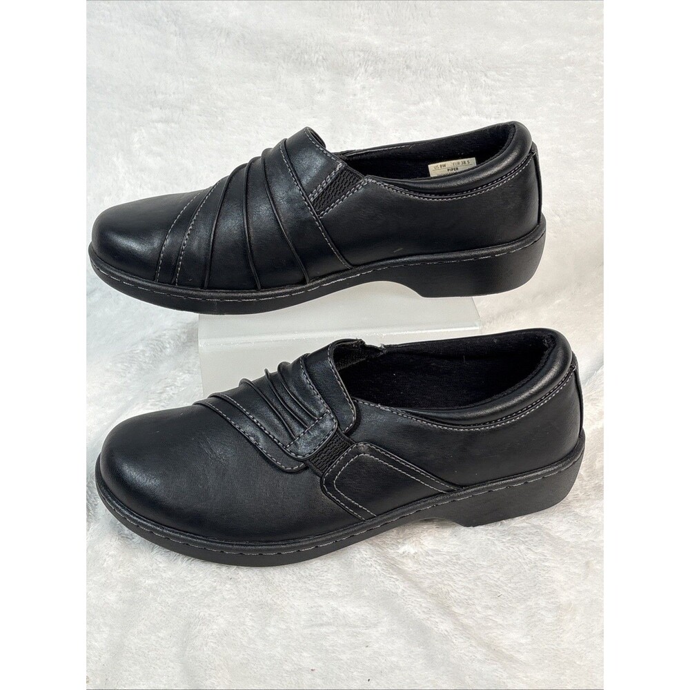 Eastland Piper Slip-On Shoes Women's Size 8 Wide Black Comfortable Loafers